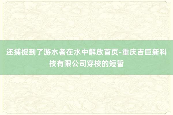 还捕捉到了游水者在水中解放首页-重庆吉巨新科技有限公司穿梭的短暂